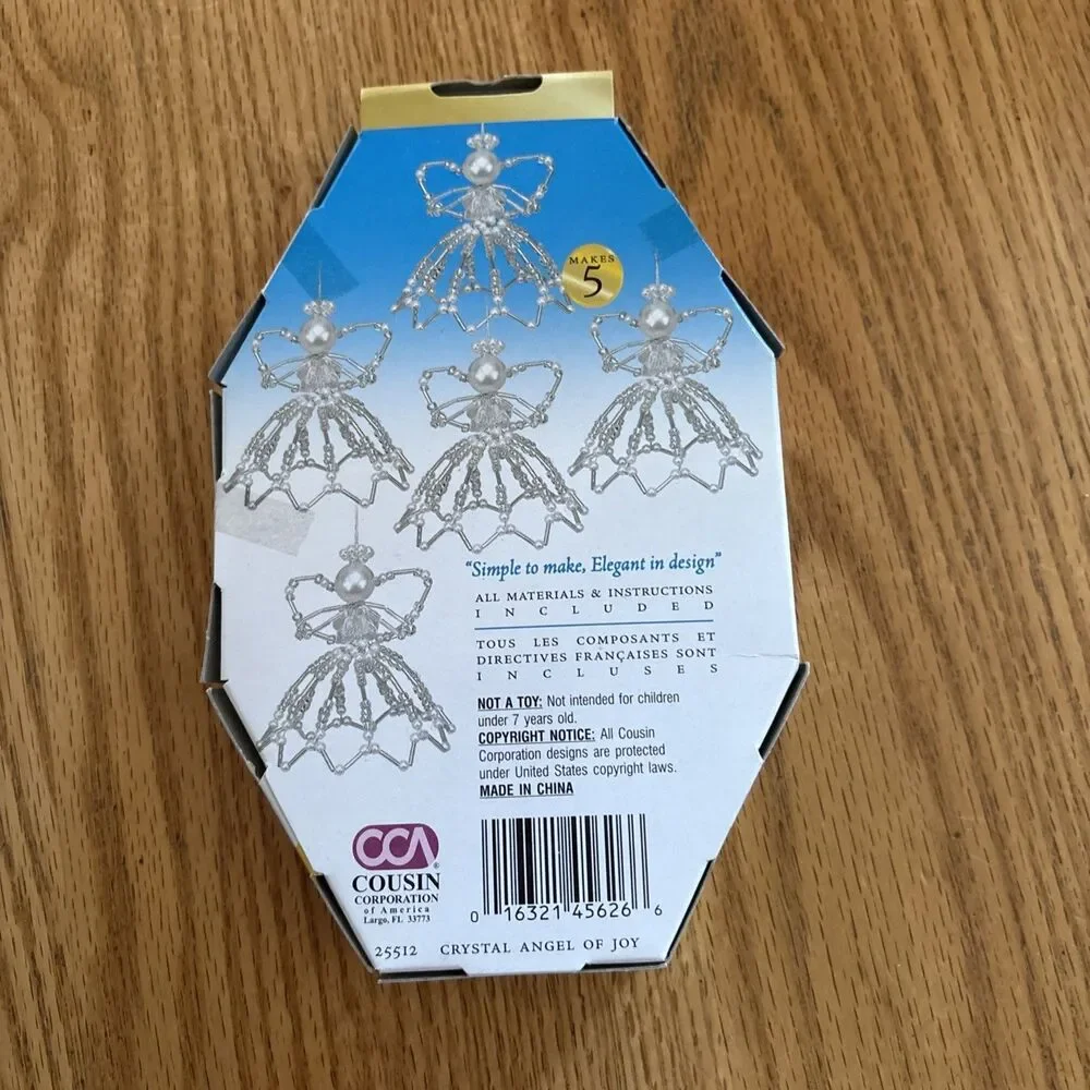 Vtg.CCA Angel sensations Crystal Angel of joy bead kit. New original packaging.￼